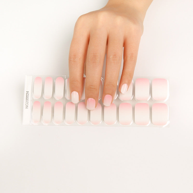 JMT-906698 Korean Semi Cured Nail Stickers for Easy Application with Nail Polish Glue