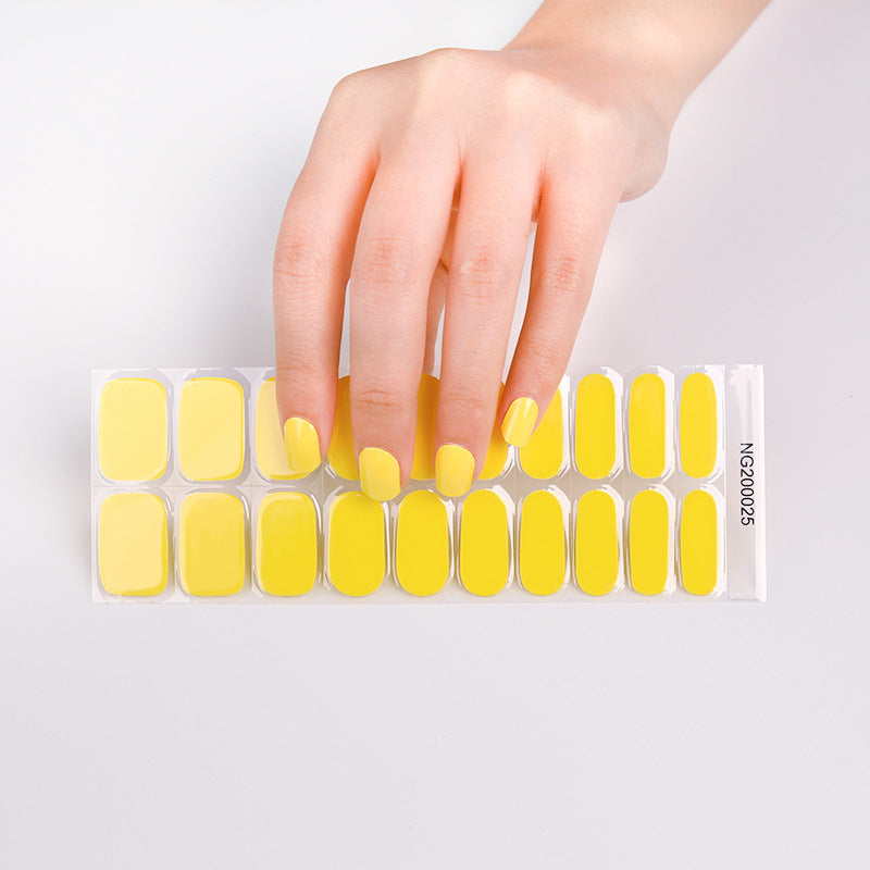 JMT-906698 Korean Semi Cured Nail Stickers for Easy Application with Nail Polish Glue