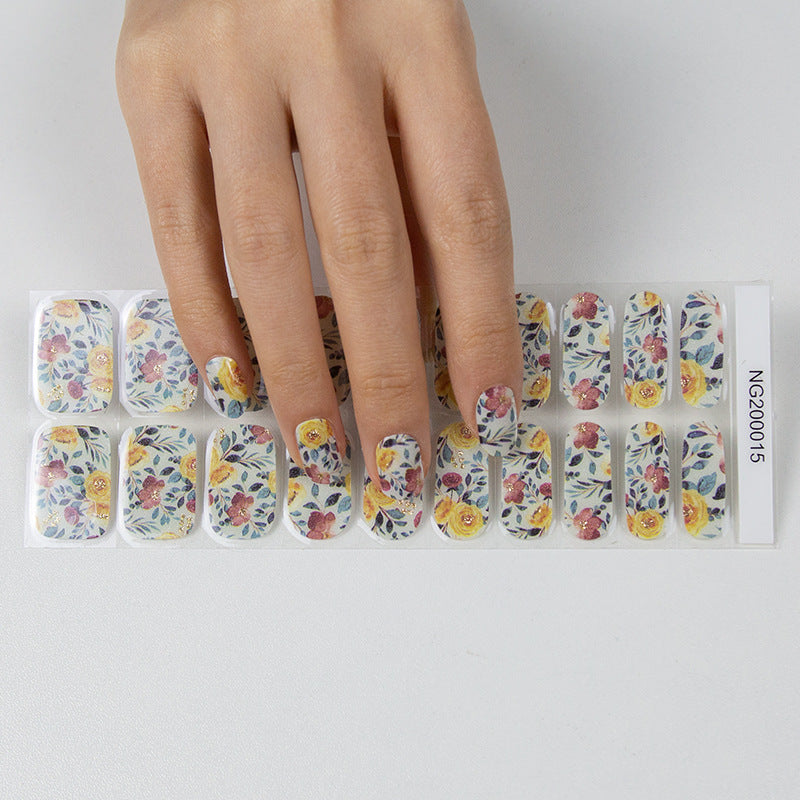 JMT-906698 Korean Semi Cured Nail Stickers for Easy Application with Nail Polish Glue
