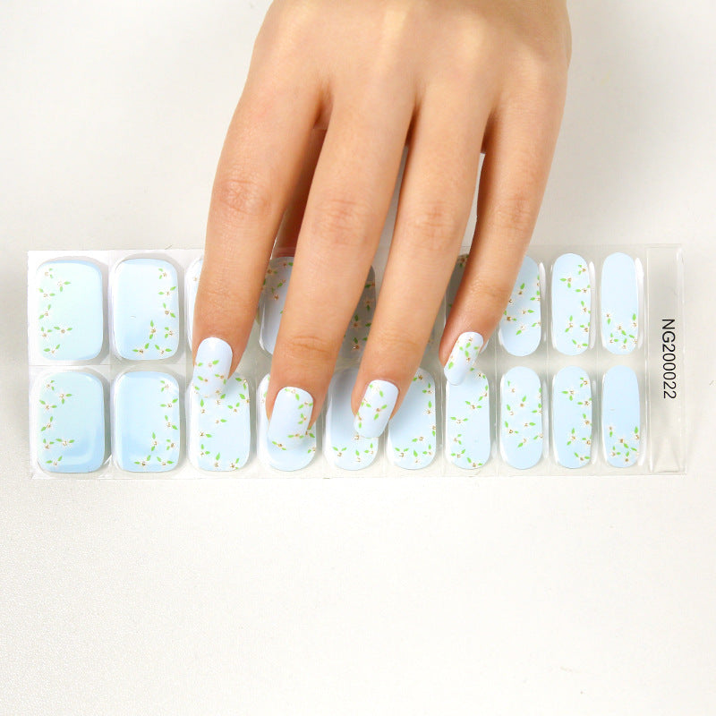 JMT-906698 Korean Semi Cured Nail Stickers for Easy Application with Nail Polish Glue