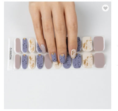 JMT-906698 Korean Semi Cured Nail Stickers for Easy Application with Nail Polish Glue