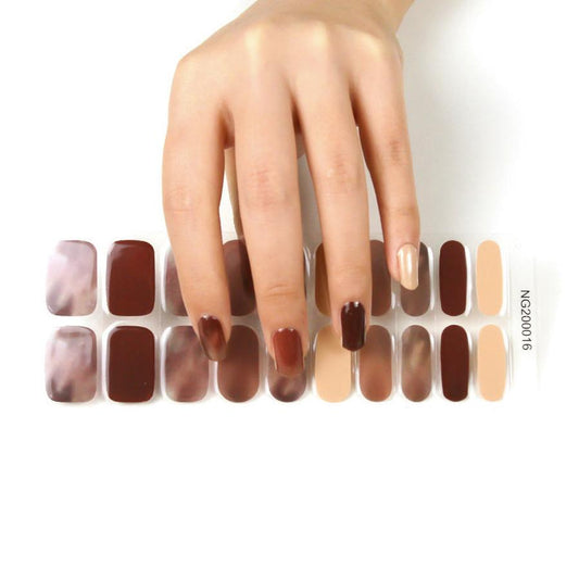 JMT-906698 Korean Semi Cured Nail Stickers for Easy Application with Nail Polish Glue