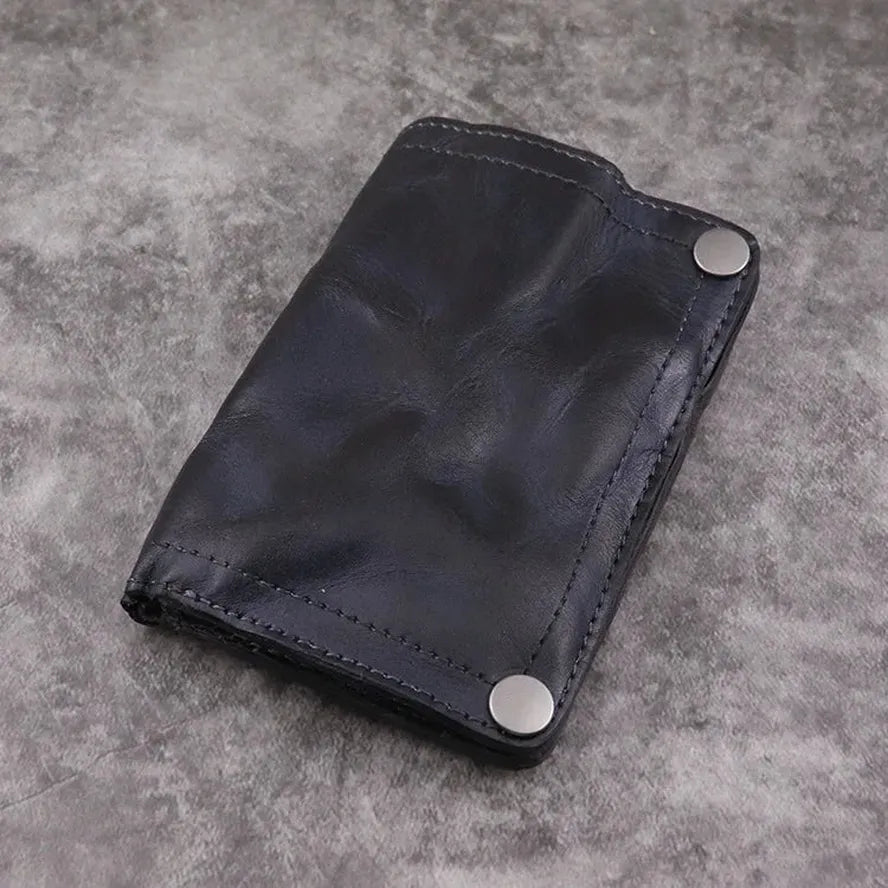 JMT-906762 Genuine Leather Retro Long Wallet for Men with Multi Card Slots and Zip Closure