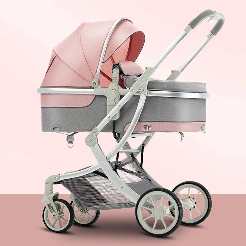 JMT-907402 3 in 1 Luxury Baby Stroller with High Landscape Design and Adjustable Features