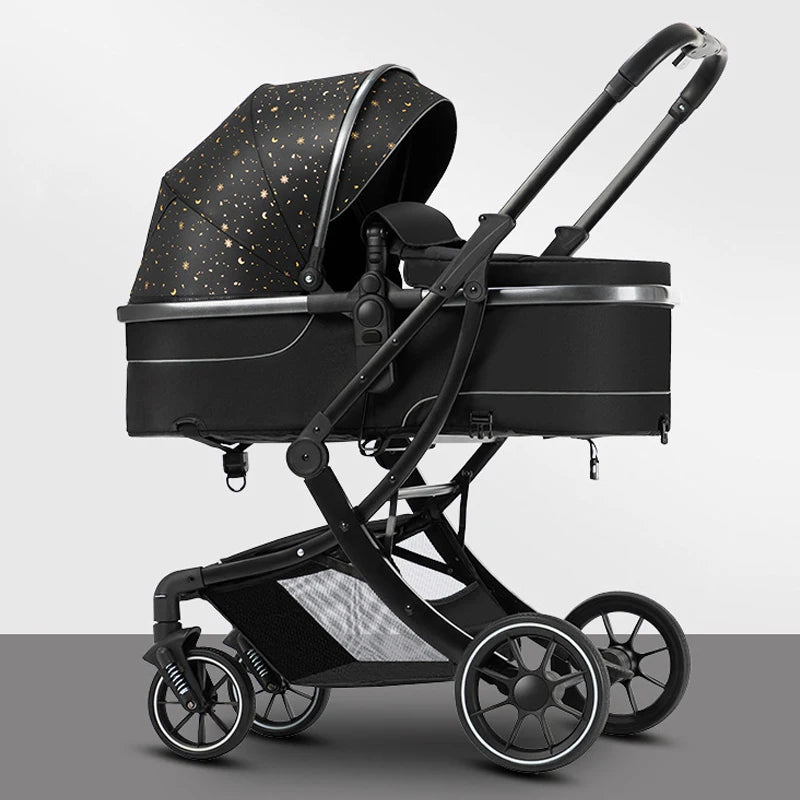 JMT-907402 3 in 1 Luxury Baby Stroller with High Landscape Design and Adjustable Features