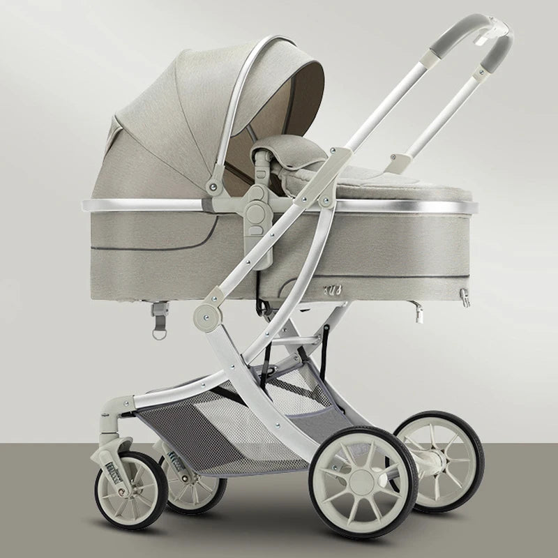JMT-907402 3 in 1 Luxury Baby Stroller with High Landscape Design and Adjustable Features
