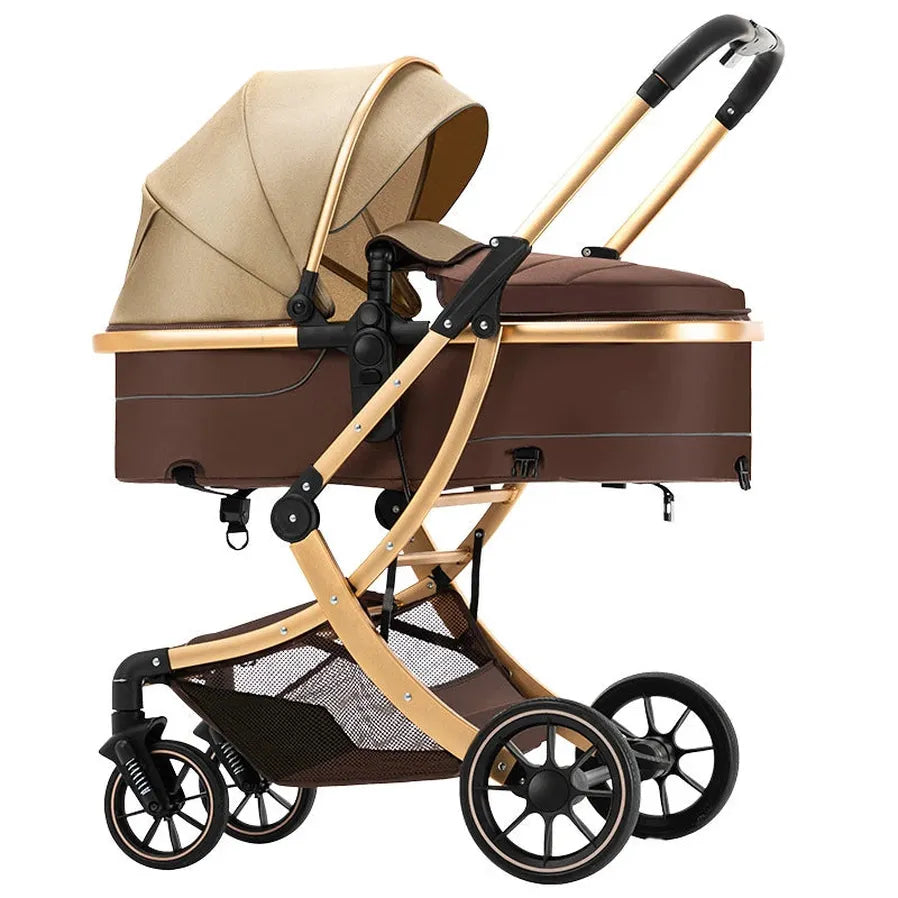 JMT-907402 3 in 1 Luxury Baby Stroller with High Landscape Design and Adjustable Features