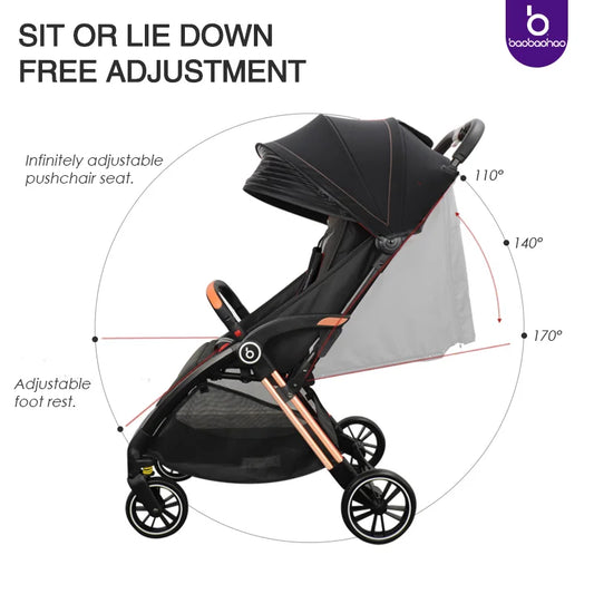 JMT-907530 Foldable Baby Stroller with Carrier for Newborn - Lightweight Travel Design