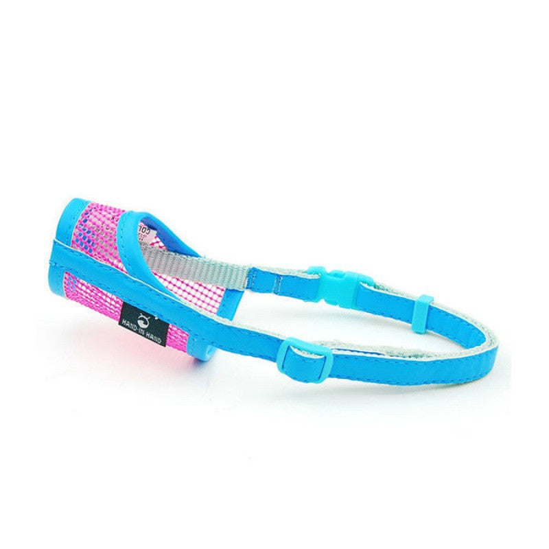 JMT-907722 Soft Leather Mesh Breathable Dog Muzzle for Small to Large Breeds