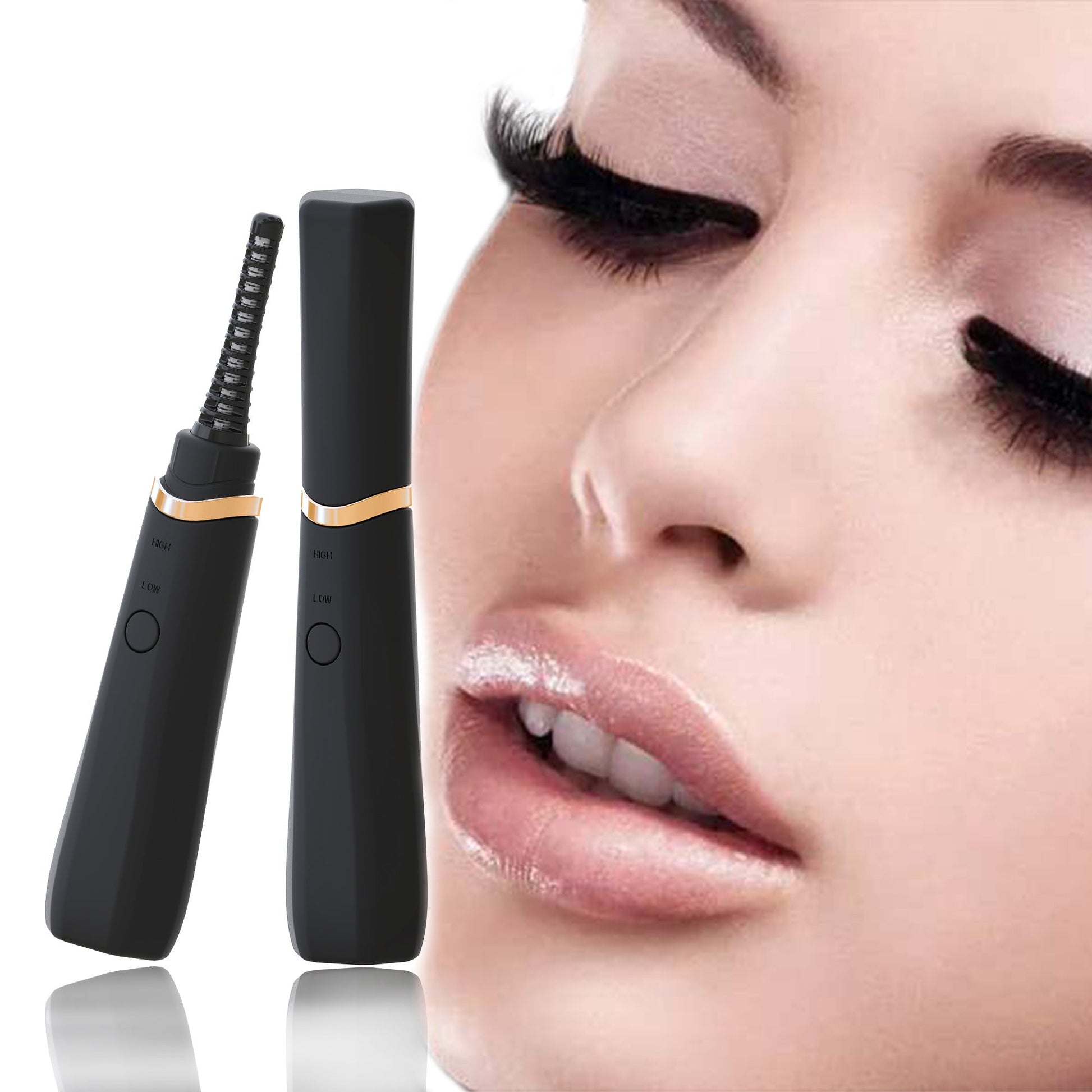 JMT-907786 USB Rechargeable Eyelash Curler with LED Display and Heat Settings