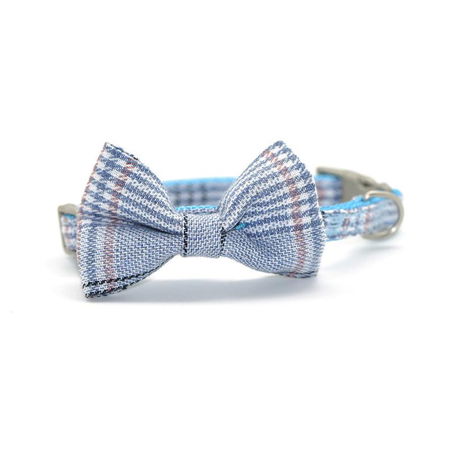 JMT-908042 Plaid Cotton Dog Leash and Collar Set with Snack Bag - Adjustable for All Breeds