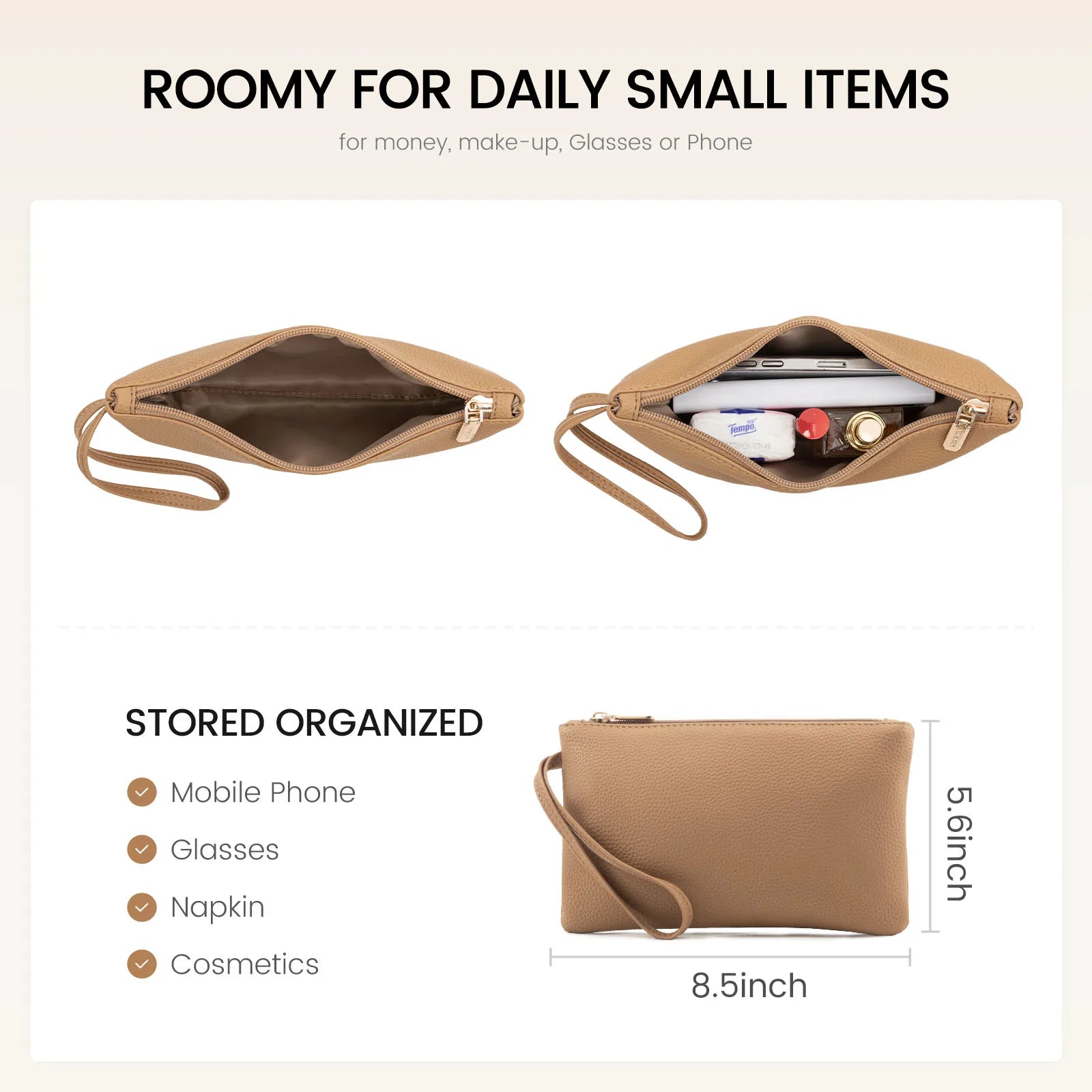 JMT-908362 Stylish 15.6-Inch Leather Laptop Tote Bag with Clutch - Versatile Work Handbag Set for Women