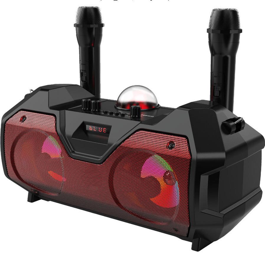 JMT-908874 Bluetooth Portable Speaker with Dual Microphone and Multi-Function Features