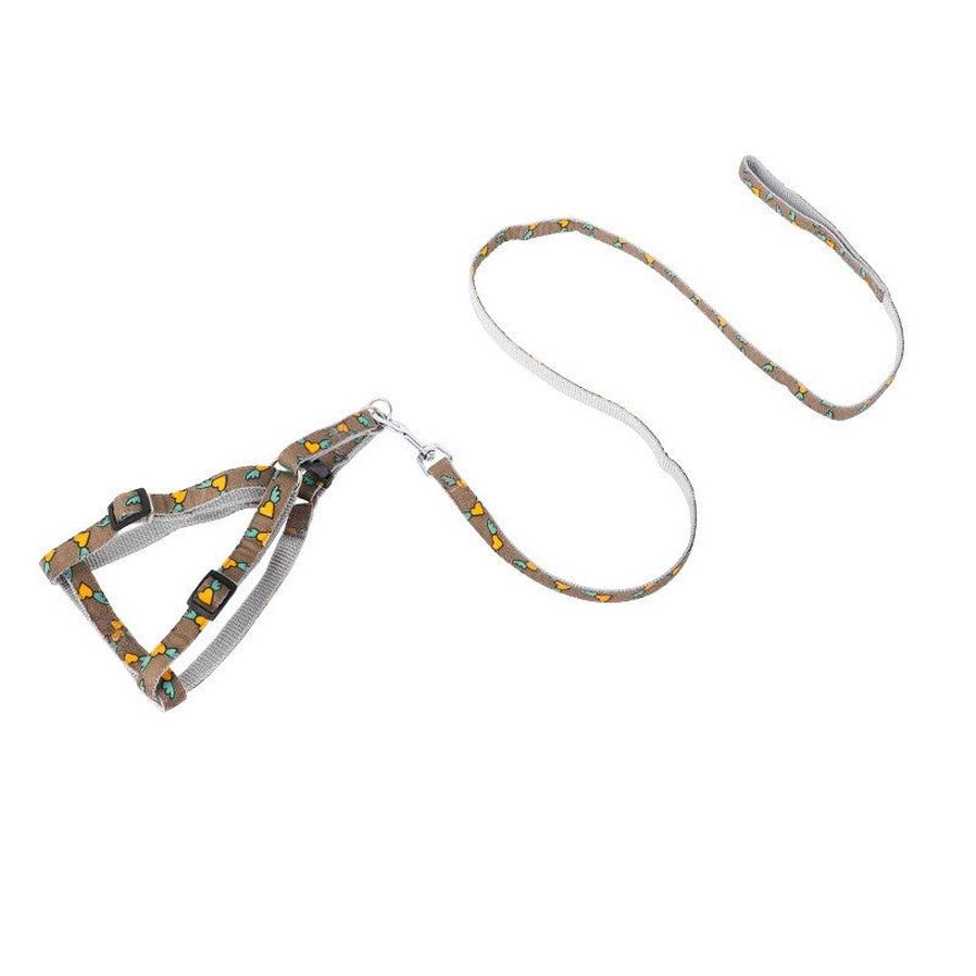 JMT-908874 Cartoon-Themed Nylon Dog Traction Rope with Chest Strap in Multiple Colors