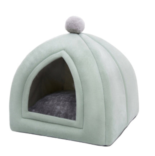 JMT-909002 Cozy Indoor Folding Cat House - Warm Wool Nest for Small to Medium Pets