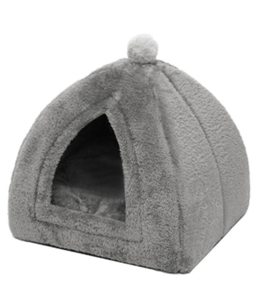 JMT-909002 Cozy Indoor Folding Cat House - Warm Wool Nest for Small to Medium Pets