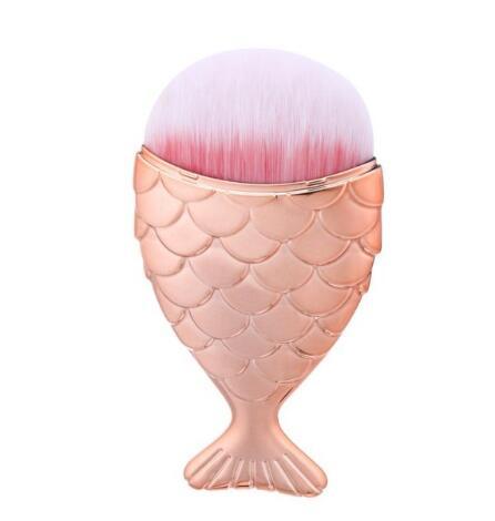 JMT-909130 Diamond Fish Makeup Brush Set for Flawless Foundation, Eyeshadow, and Blush Application - 10 Brushes Included