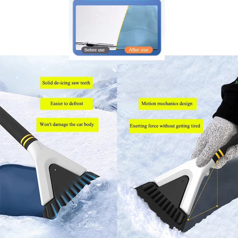 JMT-909322 Custom Logo ABS EVA Foam Non-Slip Ice and Snow Shovel for Car and Truck Windshield Cleaning
