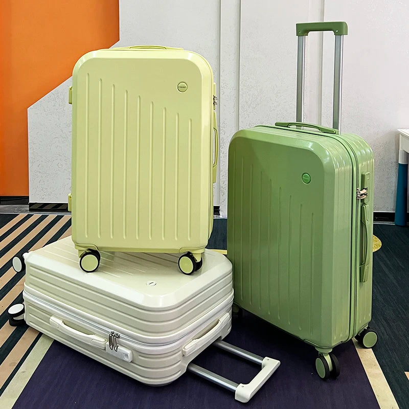 JMT-909322 Expandable 4-Piece Trolley Luggage Set - 20", 24", 28" Suitcases with Wheels and Matching Bag