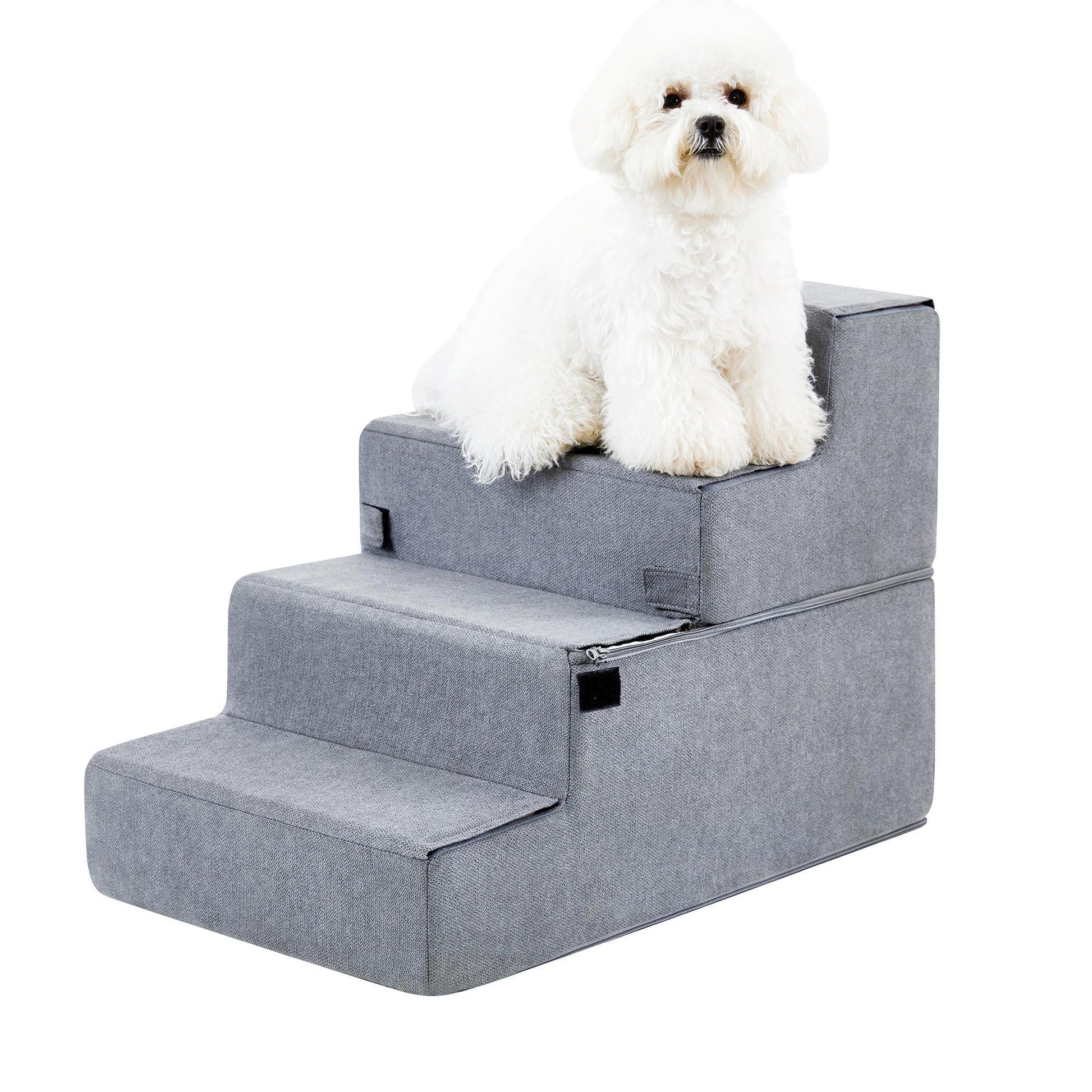 JMT-909706 Non-Slip Foam Pet Steps for Easy Access to Beds and Sofas - 3, 4, or 5-Step Options Available
