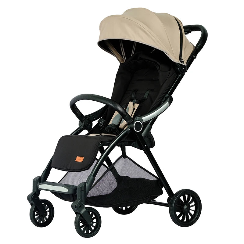 JMT-909834 Adjustable Baby Stroller with Five-Point Safety Harness and One-Click Folding Mechanism