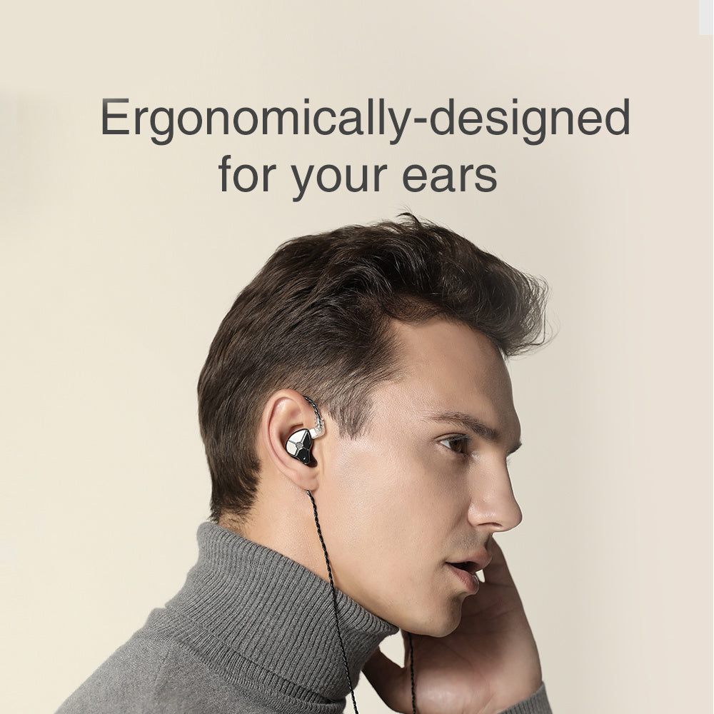 JMT-909834 TRN ST1 In-Ear Earphones with Hybrid Driver, Microphone Optional, 3.5mm Connector, 1.2m Cable Length