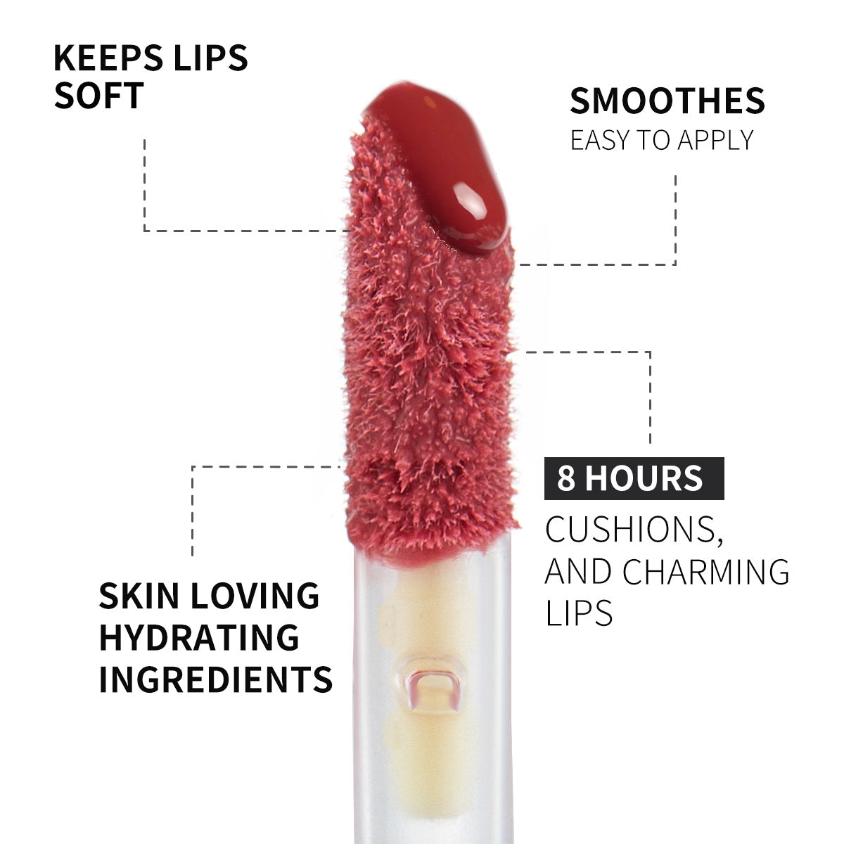 JMT-909962 Hydrating Rose Blooming Lip Gloss for Smooth and Moisturized Lips - 3.8 ML