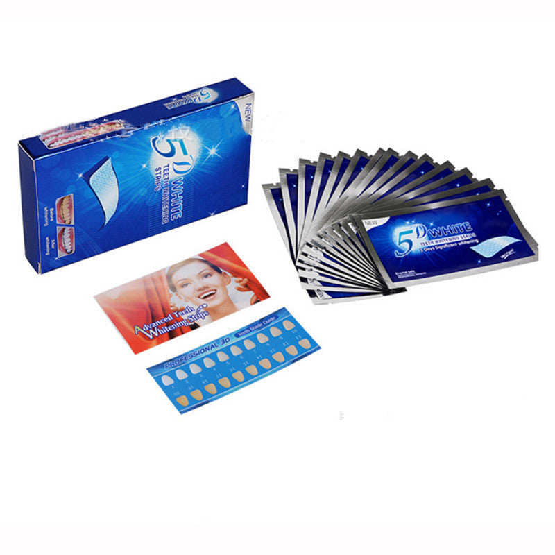JMT-910090 Teeth Whitening Patch - 14 Bags of Mint-Scented 5D Whitening Stickers with Toothpaste for Brightening Results