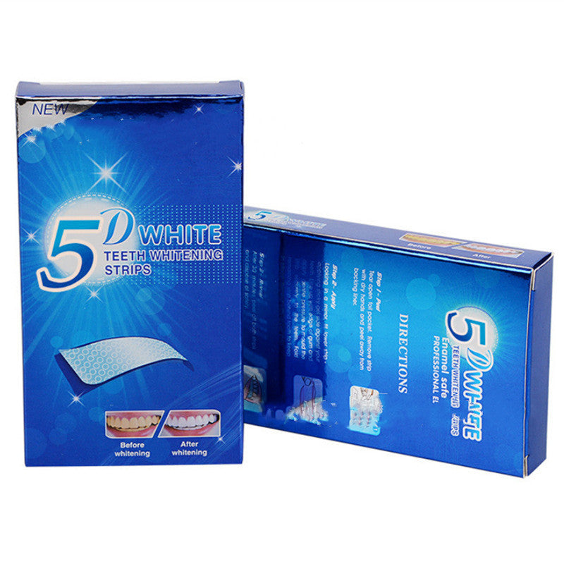 JMT-910090 Teeth Whitening Patch - 14 Bags of Mint-Scented 5D Whitening Stickers with Toothpaste for Brightening Results