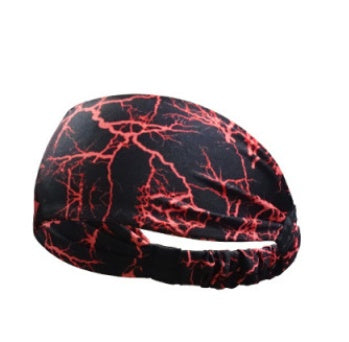 JMT-910218 Printed Bouquet Elastic Sports Headband for Yoga and Fitness