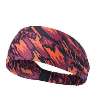 JMT-910218 Printed Bouquet Elastic Sports Headband for Yoga and Fitness