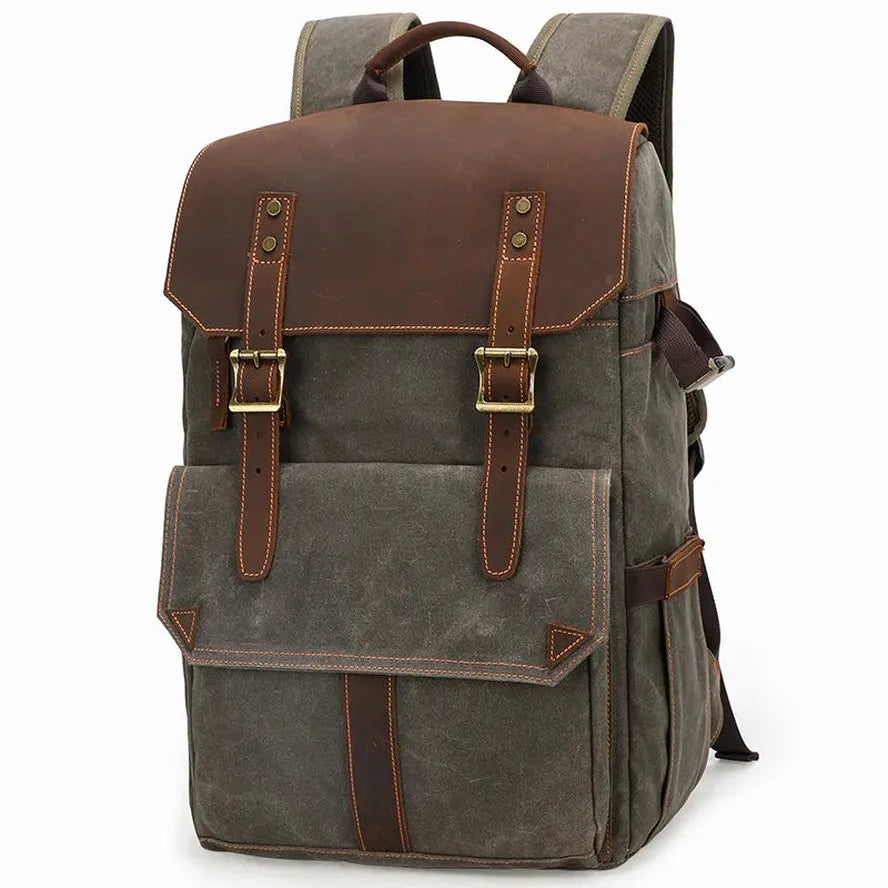 JMT-910218 Vintage Waxed Canvas Camera Bag for DSLR and Video Equipment