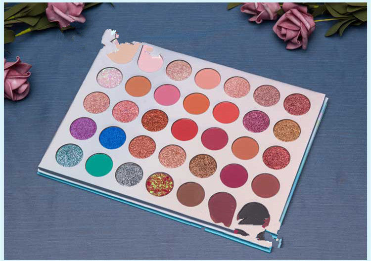 JMT-910282 Sequin Eyeshadow Palette with 35 Bold Colors for Eye Makeup Modification