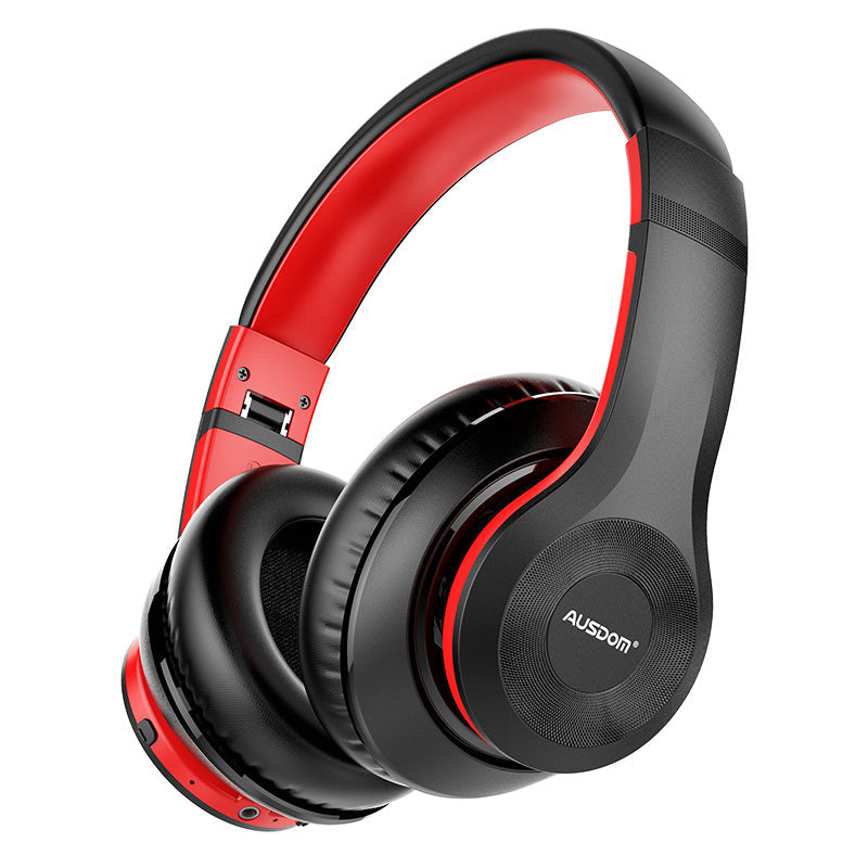 JMT-910346 Adjustable Active Noise Reduction Bluetooth Headset in Black with Red Accents