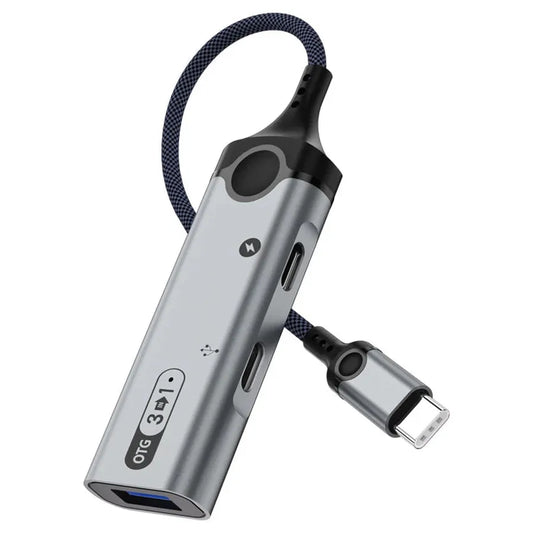 JMT-910346 Universal 3-in-1 OTG Adapter for USB Type-C and USB 3.0 Data Transfer and Charging for Smartphones and Laptops