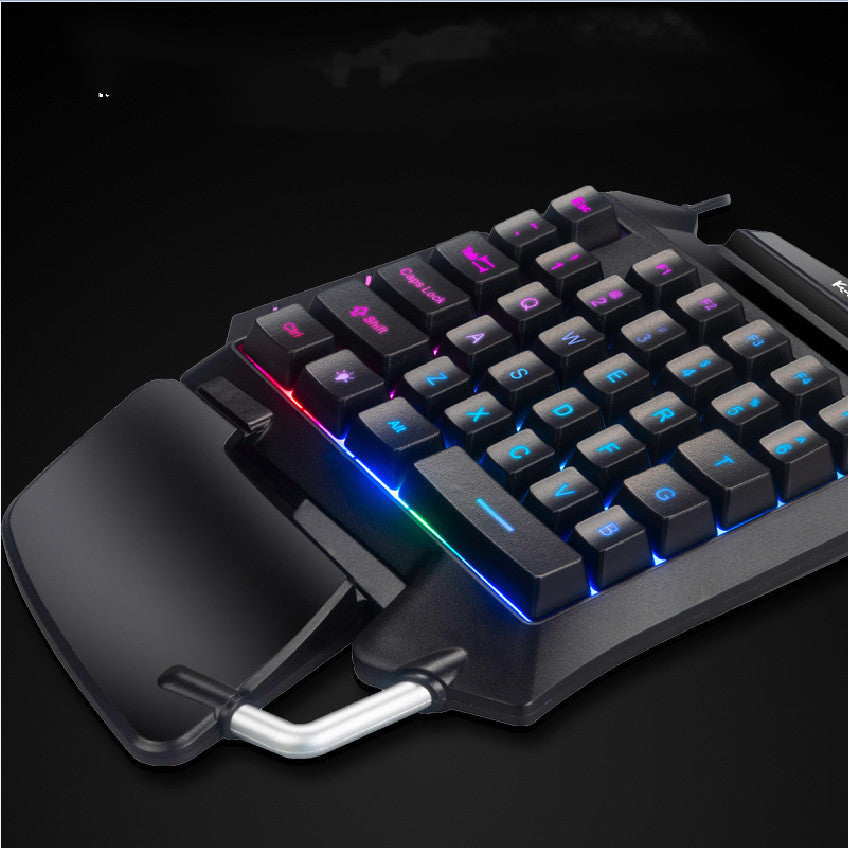JMT-910474 One-Handed Gaming Keyboard Converter for Mobile Games with Multimedia and Shortcut Keys