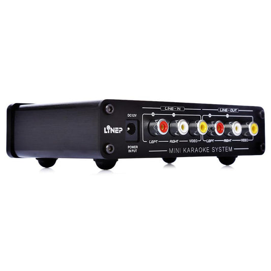 JMT-910858 Compact Karaoke Mixer with Reverb, Echo, and Dual Microphone Inputs for Recording