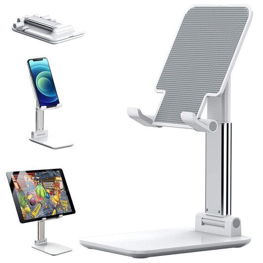 JMT-910858 Multi-Angle Foldable Cell Phone and Tablet Stand with Ergonomic Design and Charging Port Access