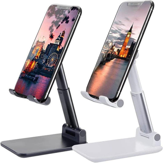 JMT-910858 Multi-Angle Foldable Cell Phone and Tablet Stand with Ergonomic Design and Charging Port Access
