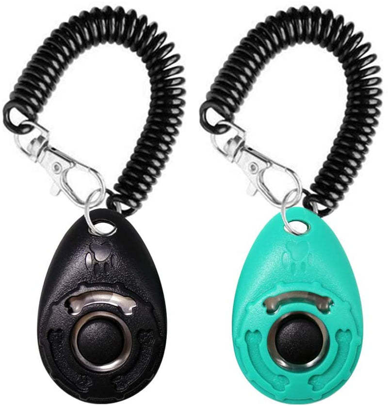 JMT-910986 Drop-Shaped Training Clicker with Keyring, Spring Cord, and Keychain for Effective Pet Training