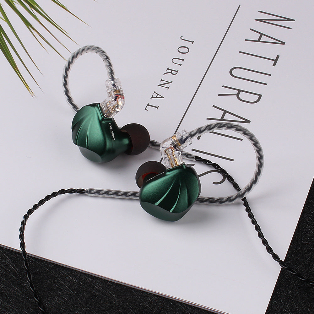 JMT-910986 Hybrid Metal In-Ear Earphones with 1DD+6BA Drivers, 3.5mm Plug, Optional Mic, 1.25m Cable