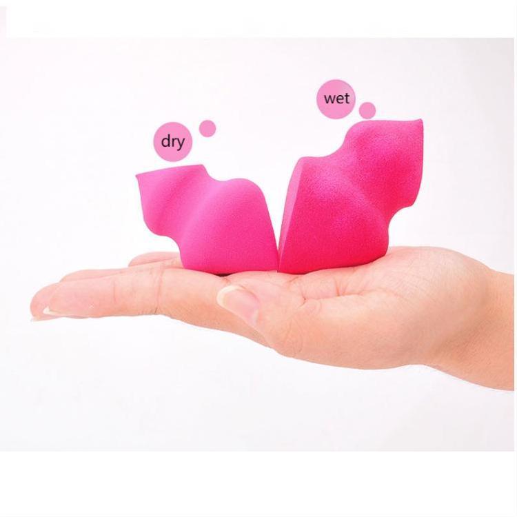 JMT-911114 Hydrophilic Polyurethane Multi-shape Wet and Dry Powder Puff - Rose Red, 40x60mm