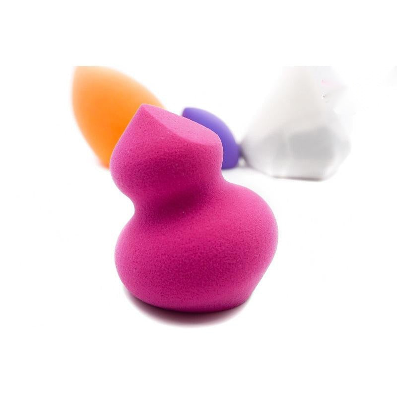 JMT-911114 Hydrophilic Polyurethane Multi-shape Wet and Dry Powder Puff - Rose Red, 40x60mm