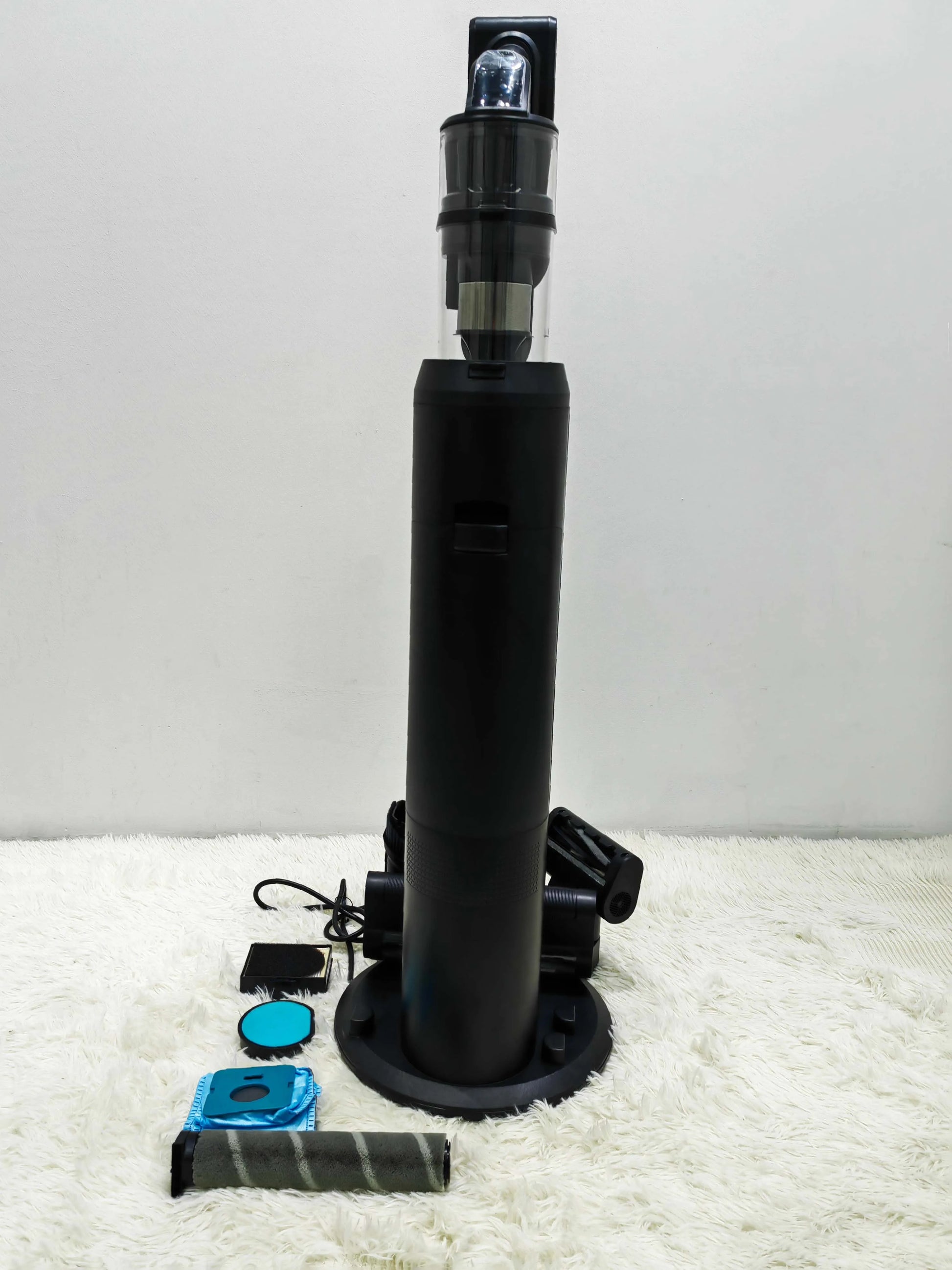 JMT-911306 Smart Self-Emptying Upright Vacuum Cleaner with Charging Station and Automatic Dust Collection
