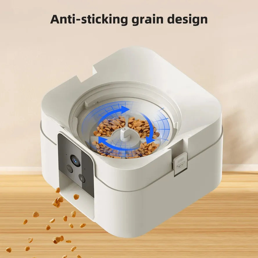 JMT-911370 Automatic 2L Dog and Cat Feeder with Video, WiFi Control and Timed Dispenser