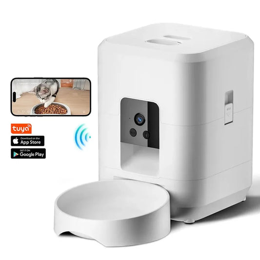 JMT-911370 Automatic 2L Dog and Cat Feeder with Video, WiFi Control and Timed Dispenser