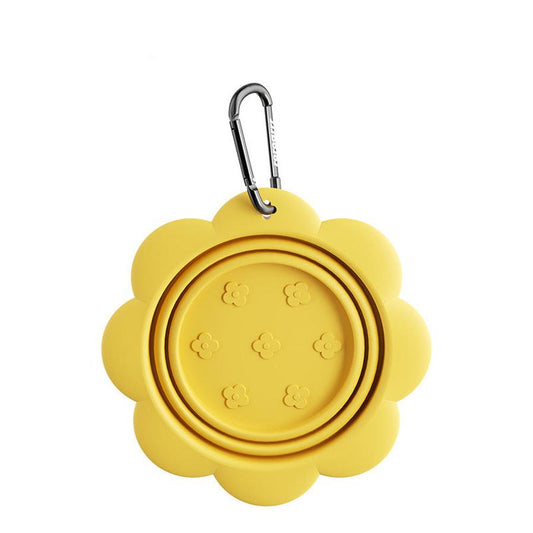 JMT-911818 Collapsible Silicone Dog Bowl for Travel – Foldable Pet Feeding Dish with Carabiner, BPA Free, Ideal for Small to Medium Pets