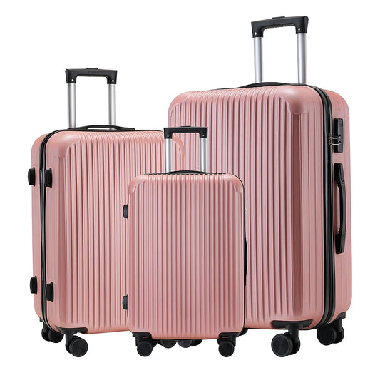 JMT-911882 Expandable 3-Piece Hard Shell Luggage Set with Spinner Wheels for Easy Travel