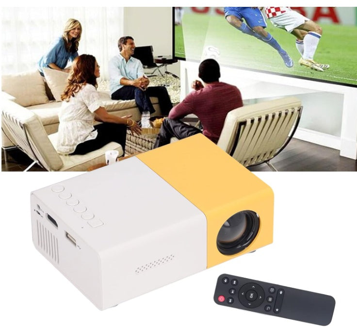 JMT-912010 Compact Mini Projector YG-300 for Home Entertainment and Travel with LED Light Source and Multiple Inputs