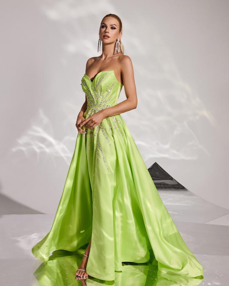 JMT-912074 Elegant Green Evening Dress SH0176 for Women